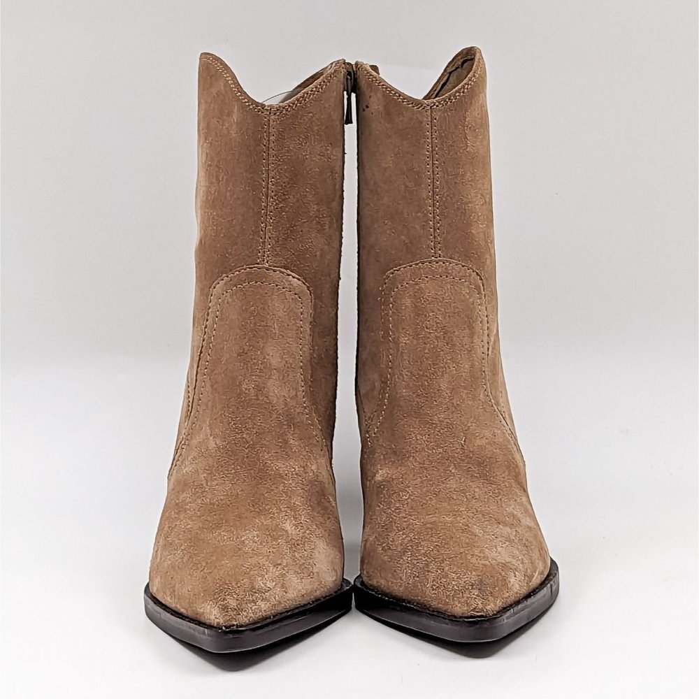 Jeffrey Campbell Women Jolena Natural Suede Western Pointy Boots size 6 - Picture 2 of 12